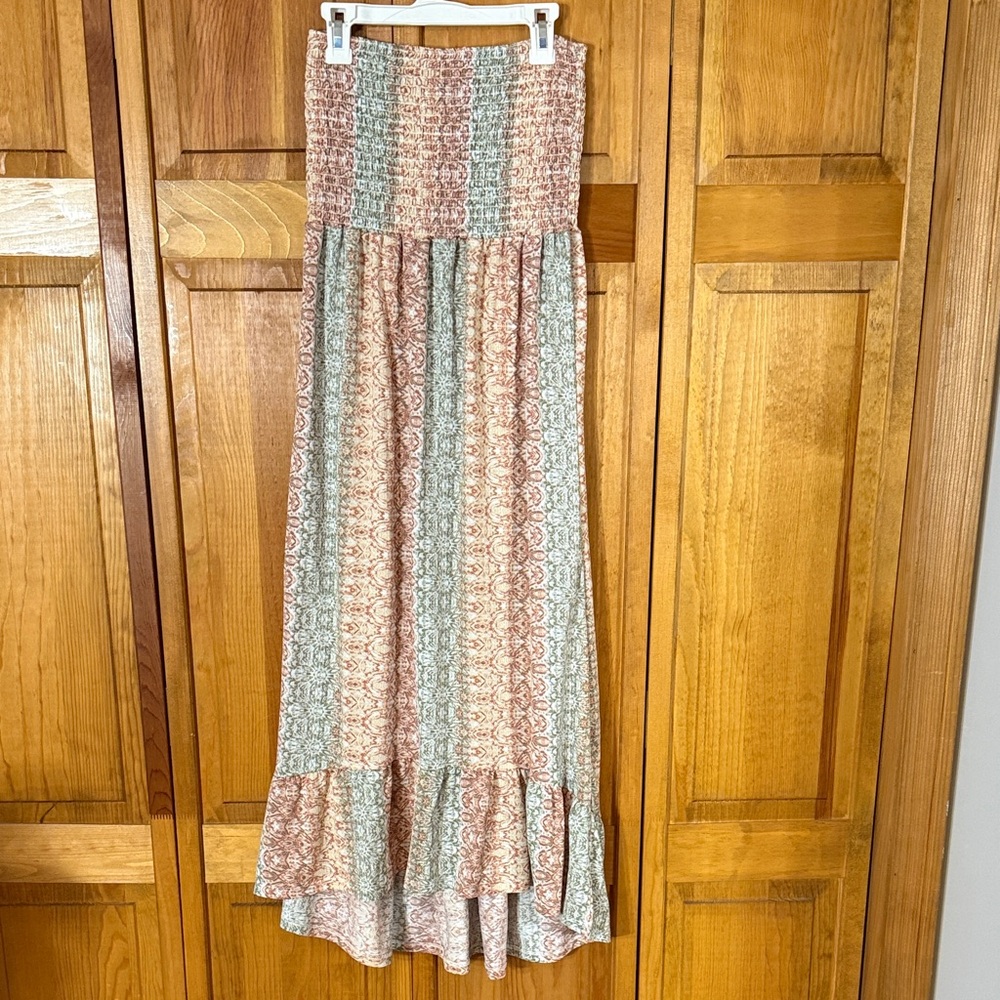Multicolor Strapless Dress